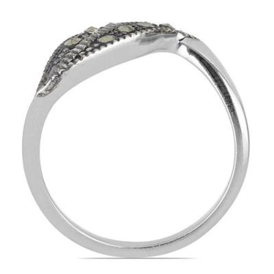 BUY STERLING SILVER  NATURAL AUSTRIAN MARCASITE GEMSTONE LEAF  RING